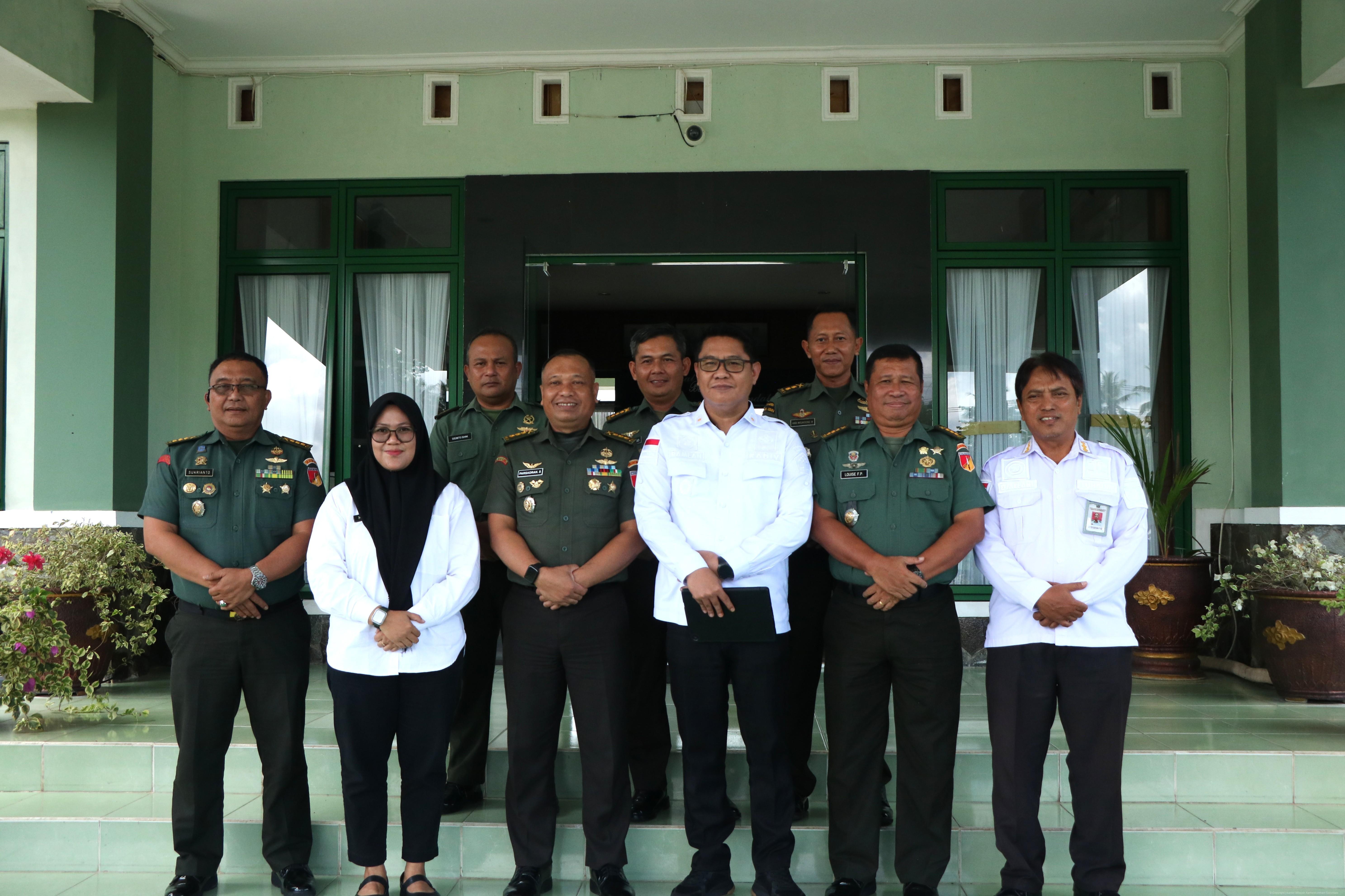 Bangun Sinergi Aparat dan Paralegal, Kemenkum Gorontalo Mantapkan Koordinasi dengan Korem 133