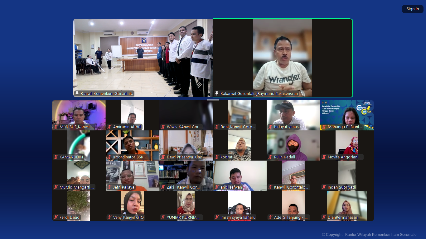 Semangat Baru di Apel Sore Virtual Kementerian Hukum Gorontalo: Apresiasi Kinerja dan Pelepasan Pegawai