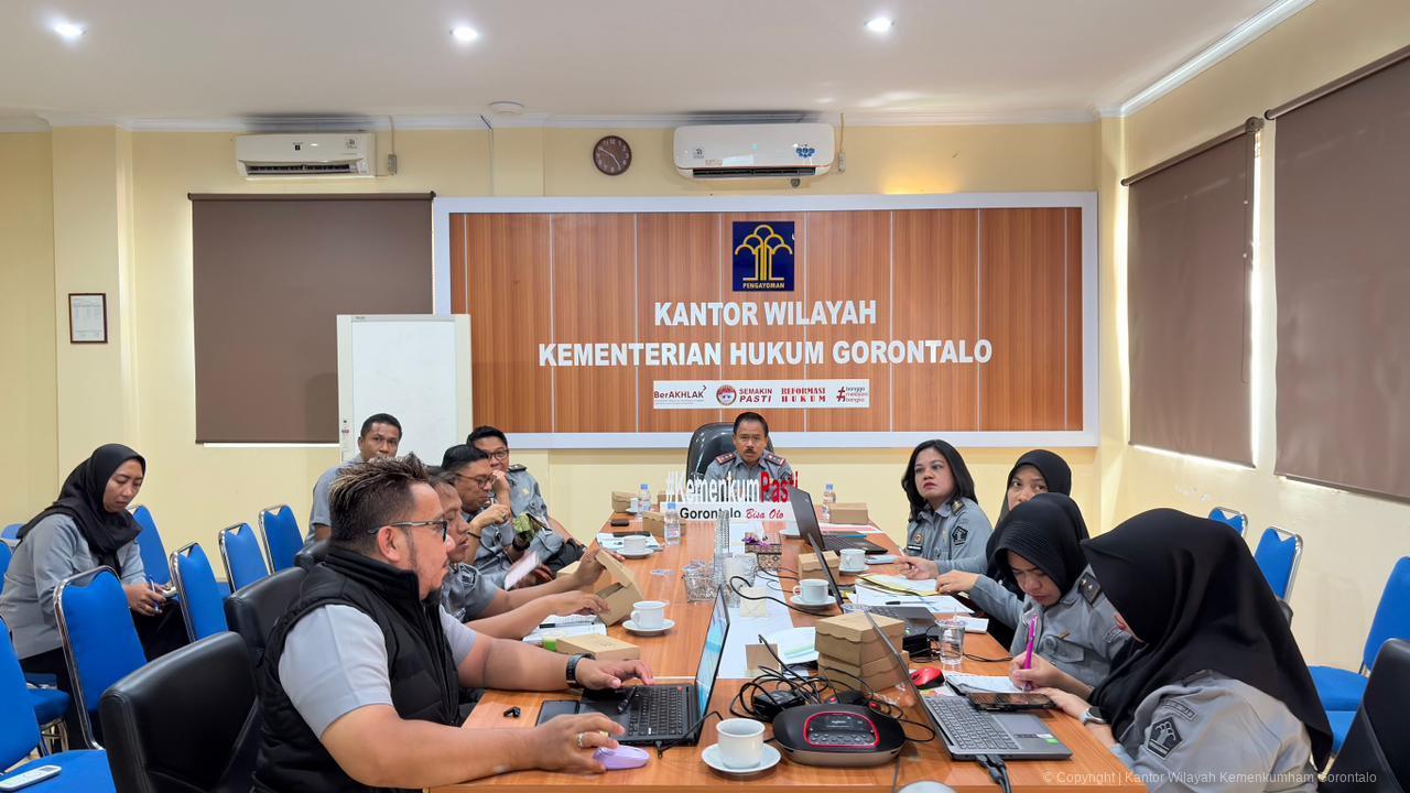Perkuat Pengawasan Internal, Kemenkum Gorontalo Ikuti Pembukaan Kegiatan Percepatan Tindak Lanjut Hasil BPK