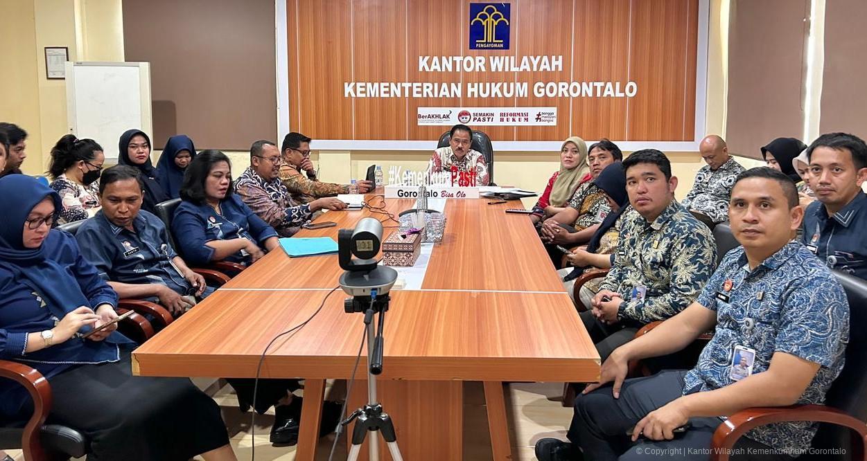 Kawal Akuntabilitas, Kemenkum Gorontalo Ikuti Percepatan Tindak Lanjut Hasil Pengawasan Itjen