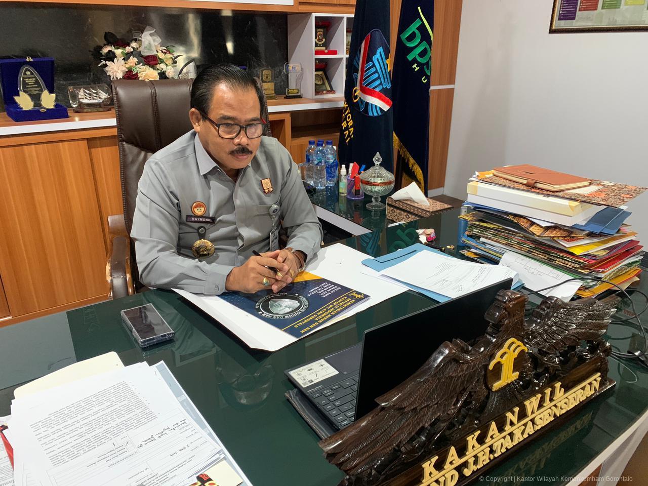 Komitmen Tingkatkan Kualitas Layanan, Kemenkum Gorontalo Ikuti Evaluasi Pola Kerja Fleksibel