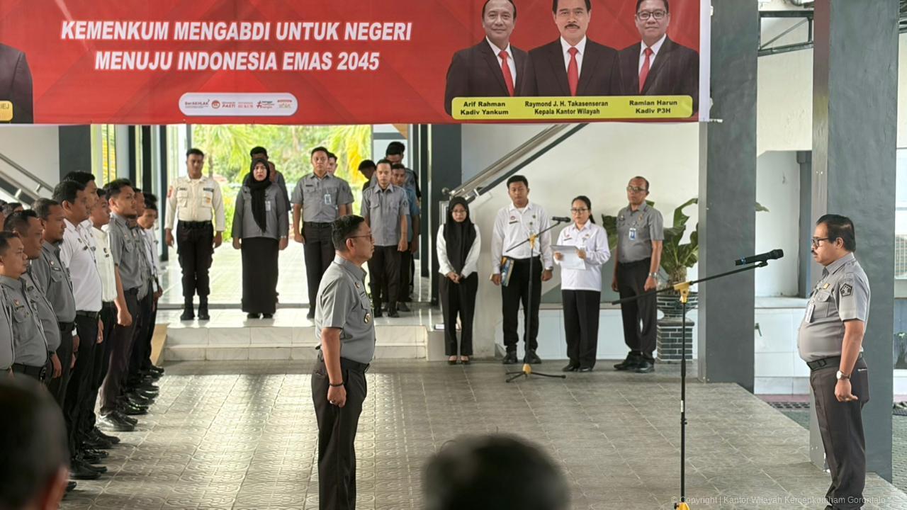 Apel Perdana dan Saling Memaafkan, Kemenkum Gorontalo Awali Kinerja dengan Semangat Baru