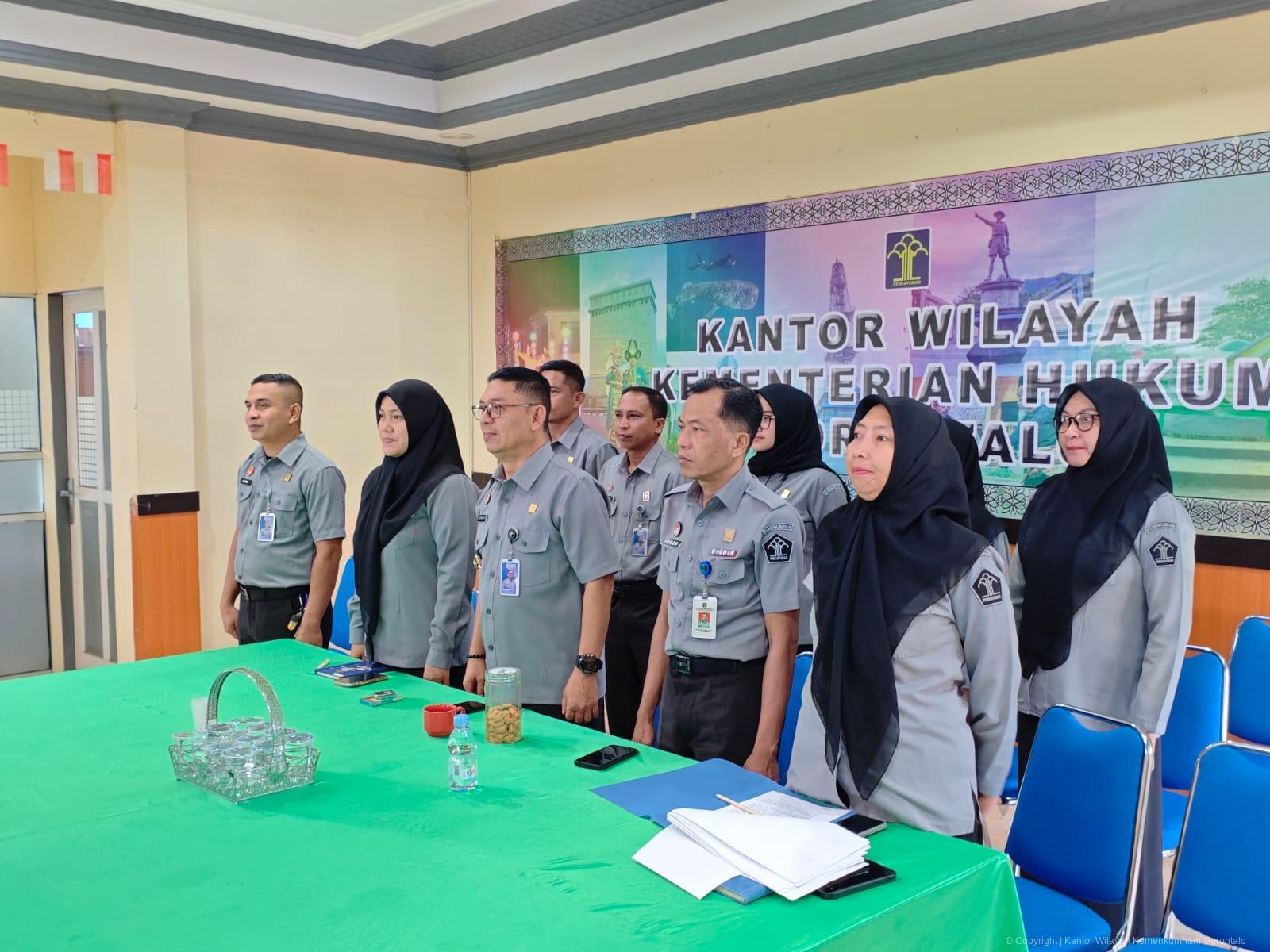 Perkuat Tata Kelola Keuangan, Kanwil Kemenkum Gorontalo Ikuti Penyusunan RPD dan Finalisasi Kepmen