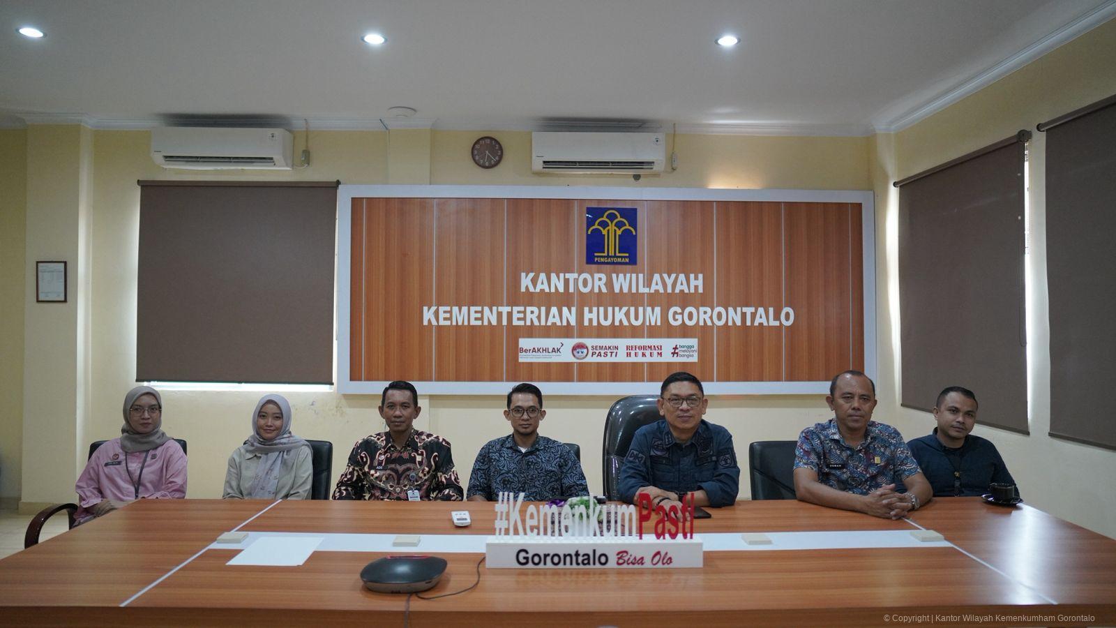 Jelang Uji Kompetensi Teknis KI, Kanwil Kemenkum Gorontalo Ikuti Pra Uji Daring