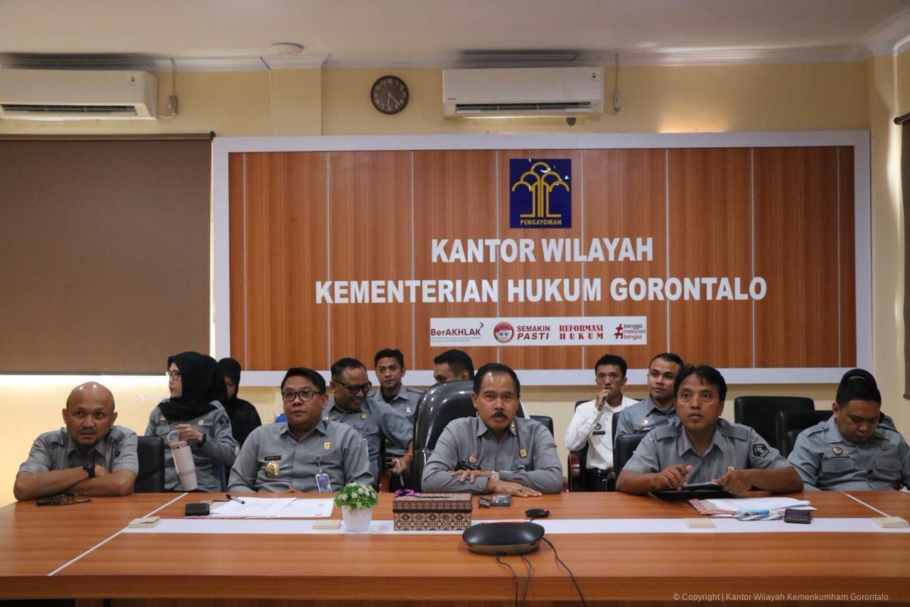 Perkuat Kualitas Kebijakan, Kanwil Kemenkum Gorontalo Ikuti Asistensi AIEK 2026